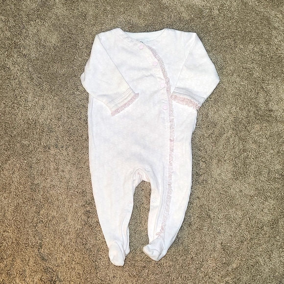 baby Dior Other - baby Dior Vintage monogrammed one piece lace trimmed sleeper. Size 9 mos. New